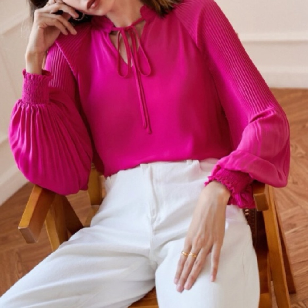 Luxe tie neck blouse - Picture 5 of 15